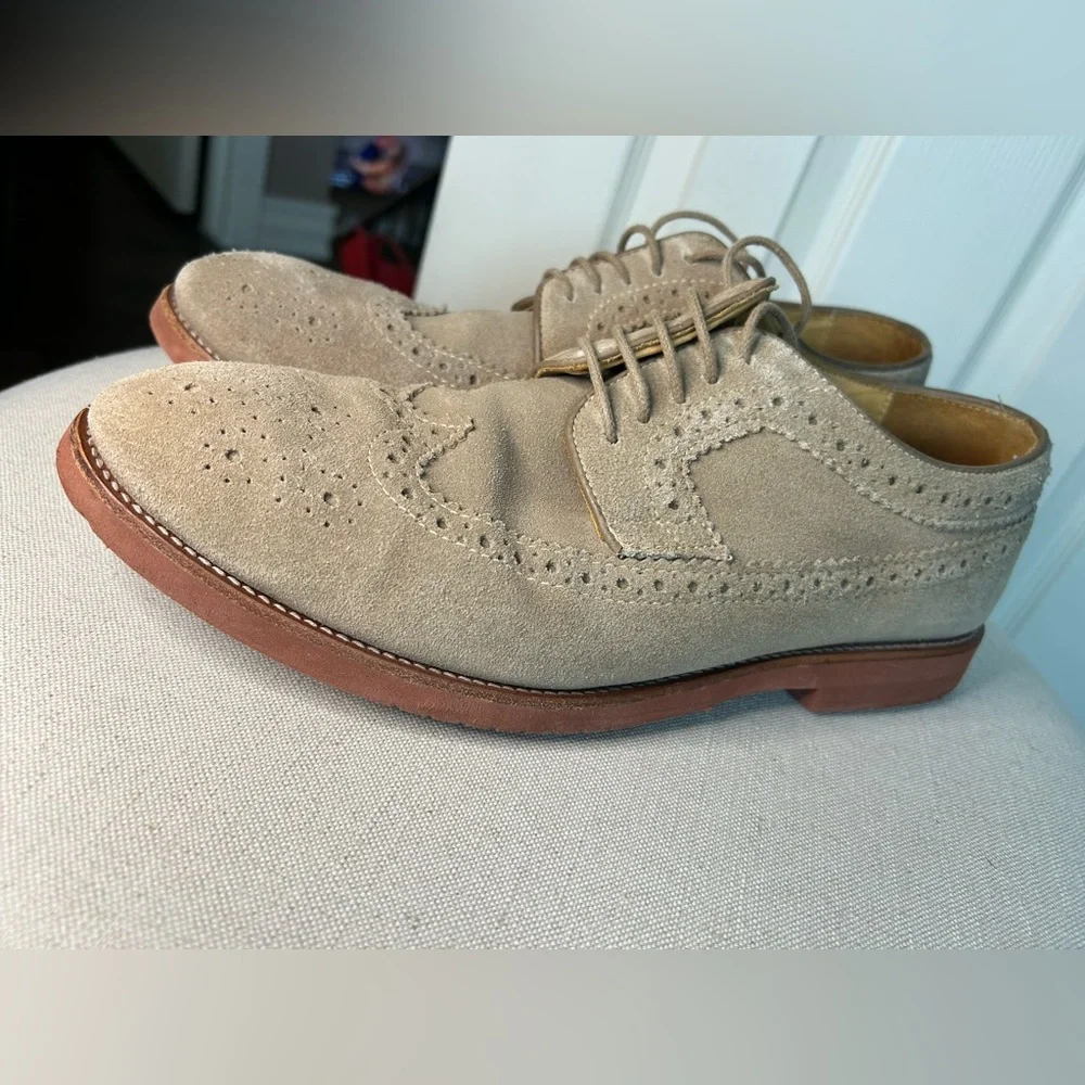 Mercanti Florentini Suede Wingtip Oxford Driving Dress Shoe Size 11